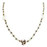CHG-197-PY-OM-18" 18K Gold Overlay Necklace With Pyrite Beads Bali Designs Inc
